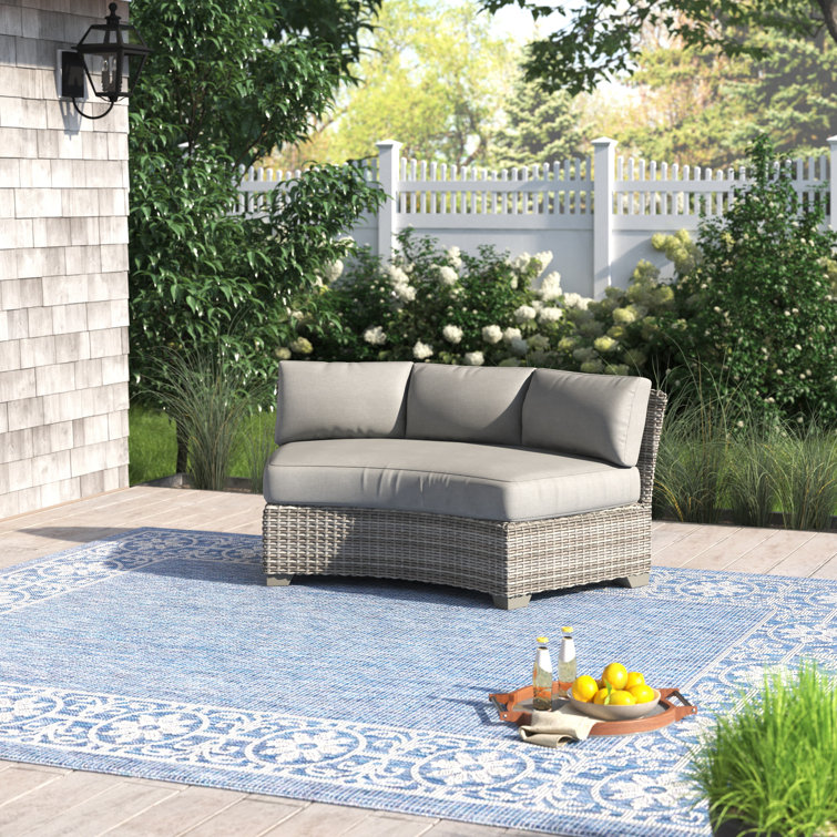 Sol 72 Outdoor™ Waterbury 61'' Wide Outdoor Wicker Patio Sofa with